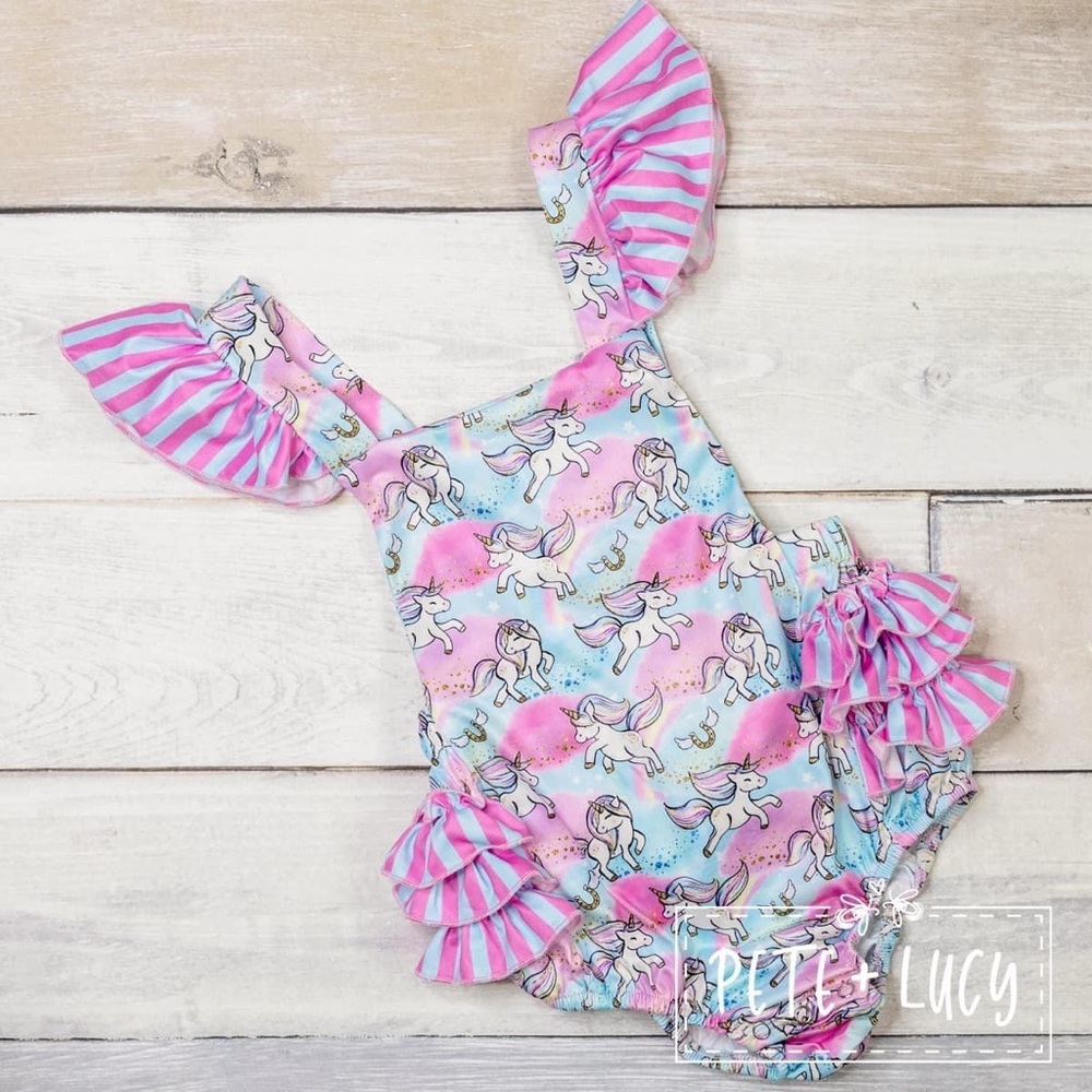 Pete+ Lucy Girl’s Infant Romper size 6-9 months